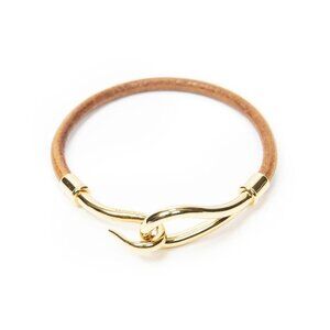 Hermes Jumbo Bracelet Brown Calfskin Leather